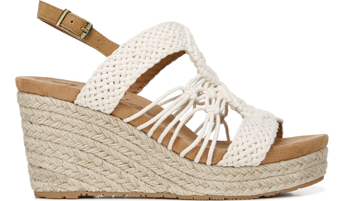 ZodiacShoes.com | Zodiac Palm Espadrille Wedge Sandal in Natural Fabric
